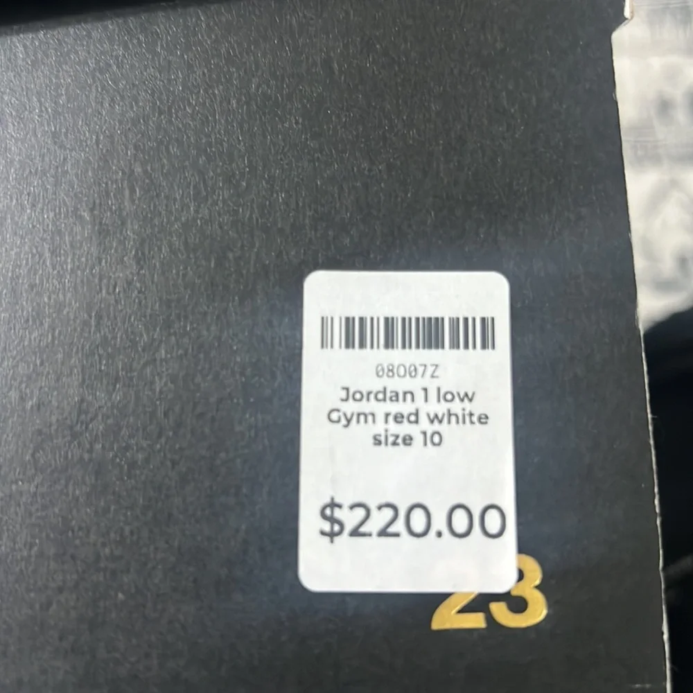 Jordan 1 low gym red white size 10 - Picture 6 of 6